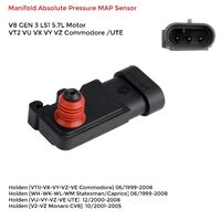 MAP Sensor for HOLDEN COMMODORE V8 VE VZ 6.0L Gen4 2007 -13 (TO CHAS 8L100907 Suits Delphi Unit)