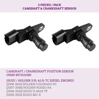ISUZU D-MAX 3.0 4JJ1 CamShaft &amp; Crank Angle Sensor PAir ISUZU MX-U 8973121080 8973121081 97312108