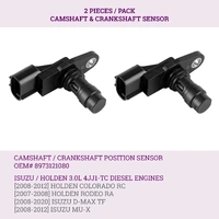 Cam and Crank Angle Sensor Pair for Holden Colorado RC 3.0L 4JJ1 Rodeo RA 8973121080 8973121081 97312108